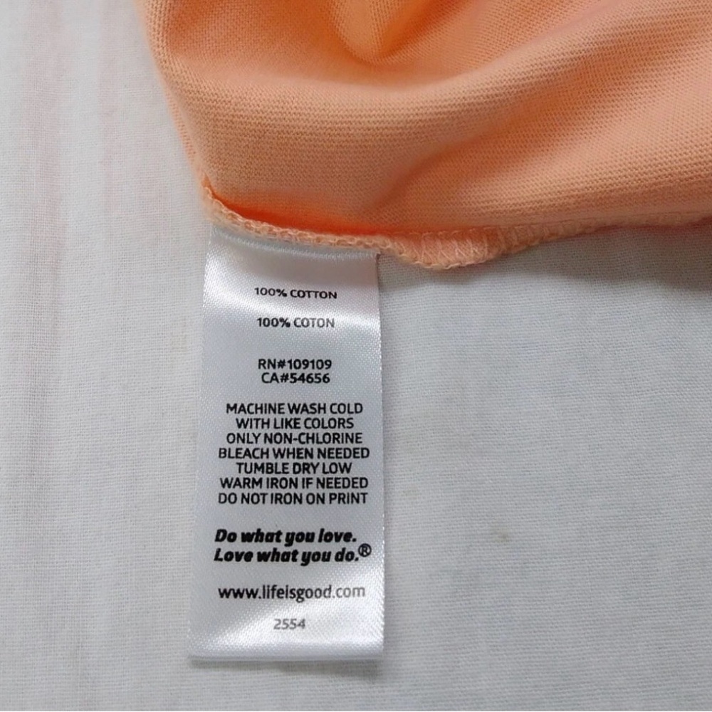 Life Is Good Orange Short Sleeve Tee with Jeep Graphic - Picture 6 of 6